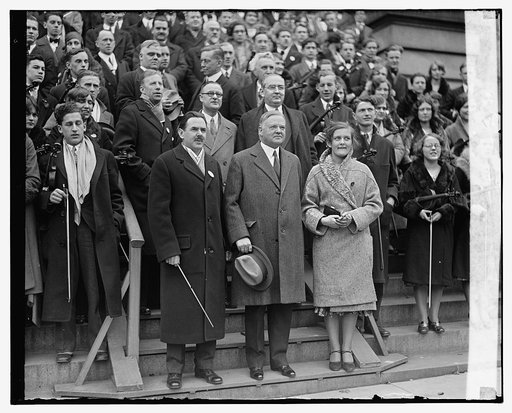National High School Orchestra with President Herbert Hoover, and Joe Maddy (to left of the president,) in front of the State, War and Navy Building, Washington, D.C.