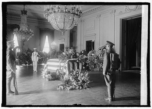 Lying in state at White House [Washington, D.C.