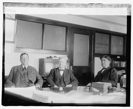 Conference Secty. Wilson office LTOR, Thos. F. Brewster, Secty. Wilson, Jus. L. Lewis, Captain, Oct. 17/19