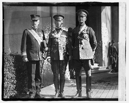 L to R: Adml. Bruson, Genrl. Crowder, Col. Rhodes