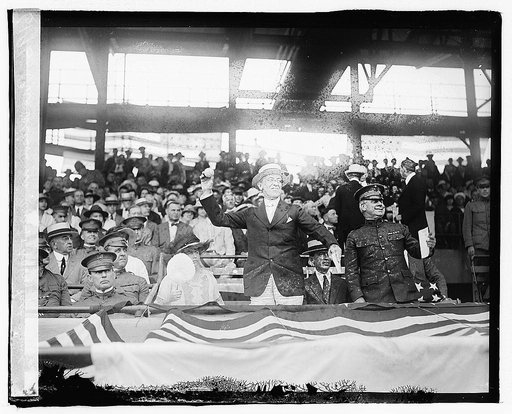 Pres. Wilson at Army & Navy ball game, 1919
