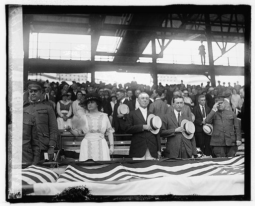 Pres. Wilson at Army & Navy ball game, 1919