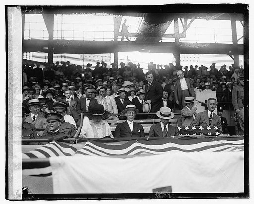 Pres. Wilson at Army & Navy ball game, 1919