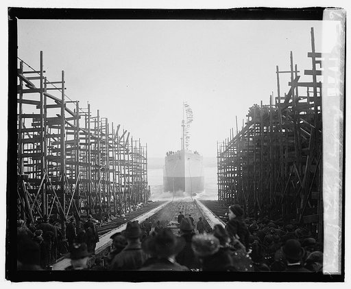 Va. ship launching of Clemence C. Morse, 1/10/20