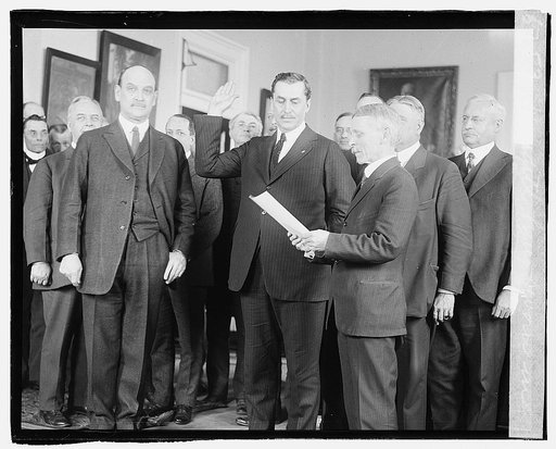 Meredith being sworn in