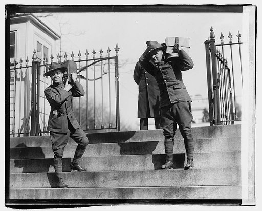 Delivering motion picture reels to White House
