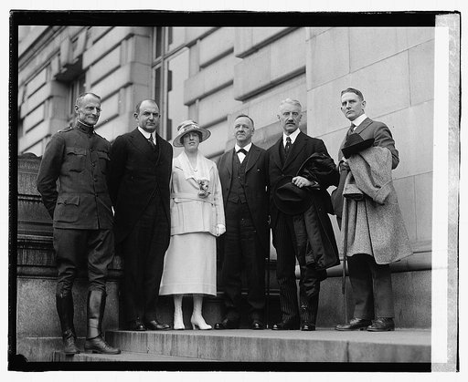 Maj. Kutz, Com. Boomler[?], Marg Wilson, Daniels, Colby, & Newman [?