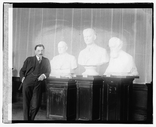 Moses Wainer Dykaar and bust of Marshall, Clark, & Maxim [...