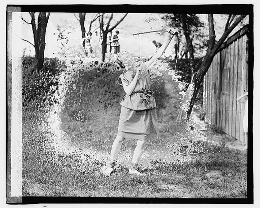 May Festival, Friends Select School, Miss Margarethe Bryn as "Huntress"
