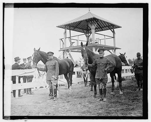 Col. Quekemeyer on "Jeff;" Pershing Lt. on Jn. Bunny Horbis