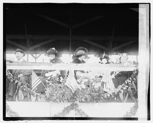 Horse show, 1920, Ambassador Pezet, Mrs. A. Wash. Pezet, Mrs. F.A. Britten, A. Wash. Pezet, Mrs. Thos F. Logan, Madam Pezet
