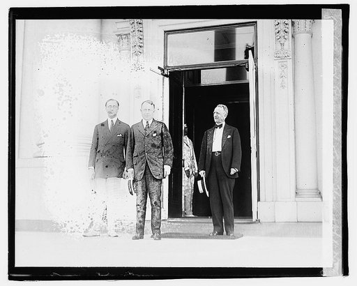 Cox, Roosevelt, & Carter Glass at White House, 7/18/20
