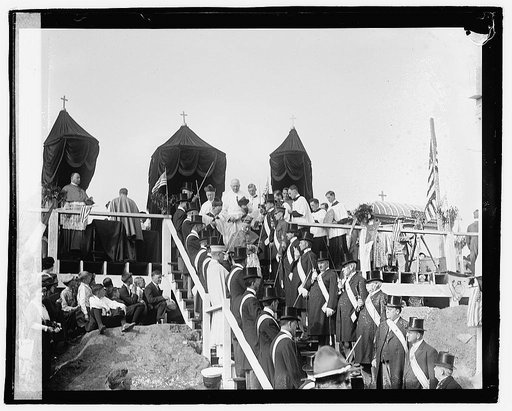 Cornerstone laying, national shrine of the Immaculate Conception