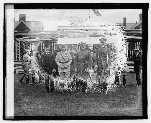 Bruce de Berne, General Fayolle, Pershing, and General March