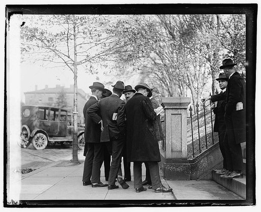 Colby and newspaper men