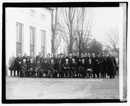 Group newspaper men at W[hite] H[ouse