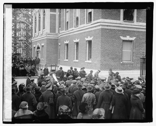 Crowd of building outside building], 2/12/21
