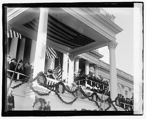 Harding delivering Inaugural address