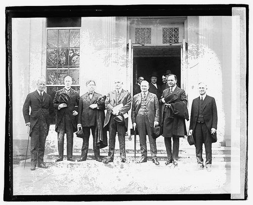 Frank Hagenbarth and group on steps of building], 3/16/21