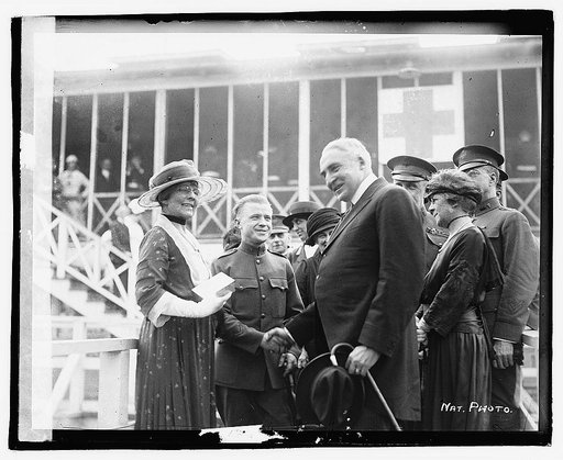 Harding & Mrs. Harding at Walter Reed, 3/19/21
