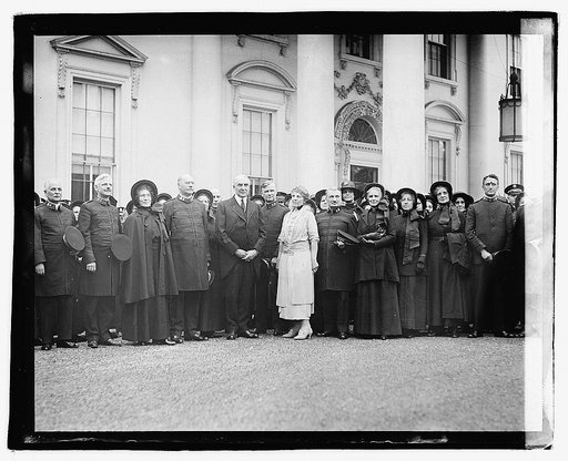 Pres. & Mrs. Harding with Salvation Army, 4/9/21