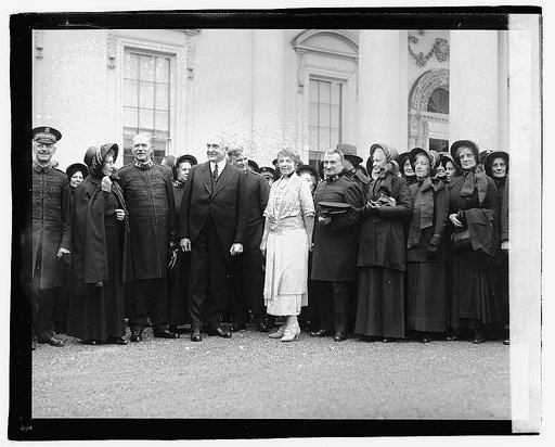 Pres. & Mrs. Harding with Salvation Army, 4/9/21