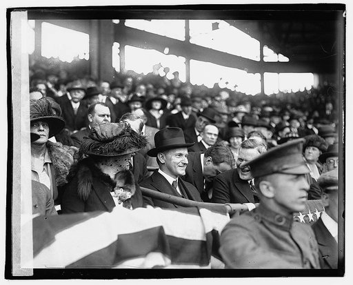 Coolidge at opening ball game