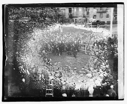 Group of people, groundbreaking ceremony