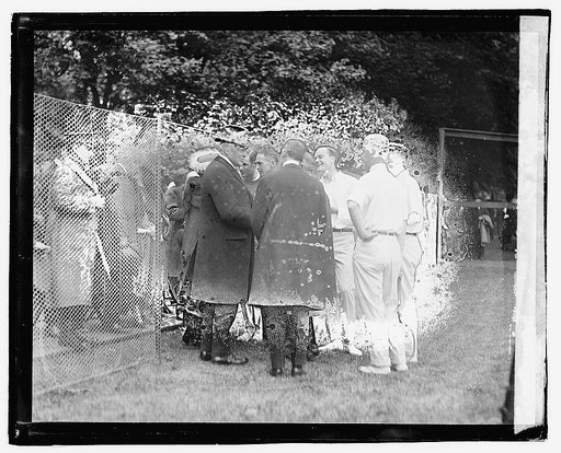 Group of persons at tennis match], 5/6/21