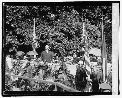 Dupont fountain unveiling; Secty. Denby speaking, 5/17/21