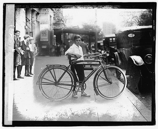 Boy on bicycle