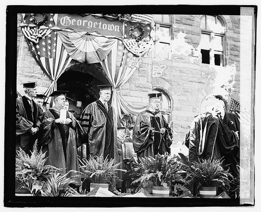 Denby at Georgetown College graduation