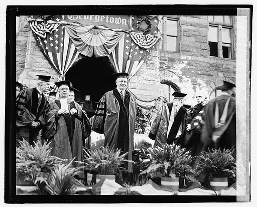 Denby at Georgetown College graduation, 1921, 6/14/21