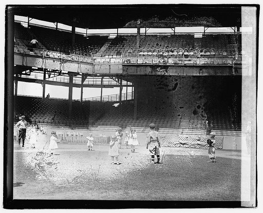 Children playing baseball