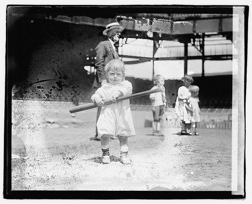 Children playing baseball