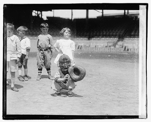 Children playing baseball