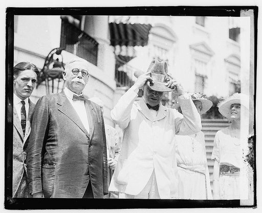 Harding & cow punching hat, 6/24/21