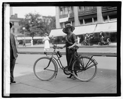 Times girl on bicycle