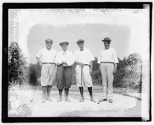 Group of unidentified men with golf clubs], 7/24/21