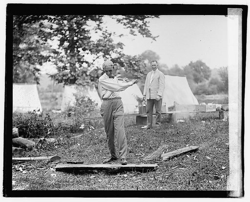 Henry Ford chopping wood