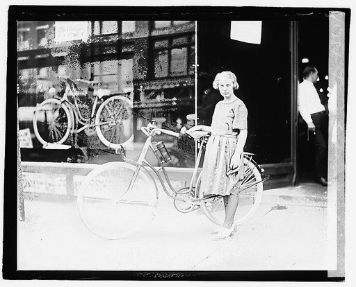 Times girl on bicycle