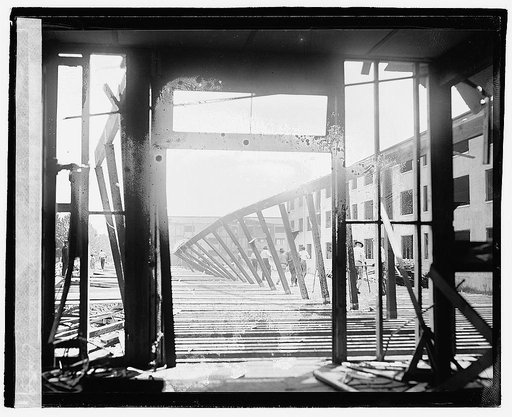 Tearing down temporary bldgs., 8/4/21