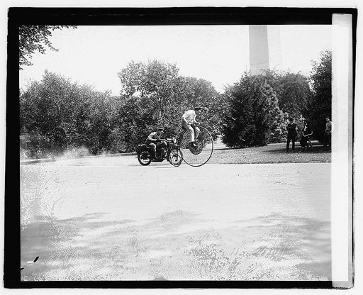 Velocipede and motorcycle], 8/23/21