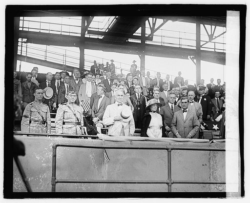 Harding at ball game, 8/27/21