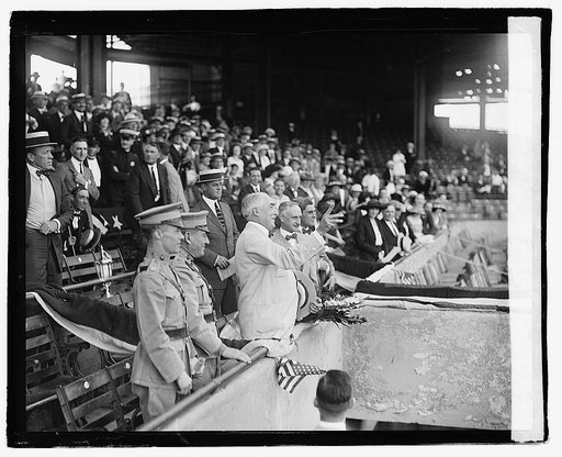 Harding at ball game, 8/27/21