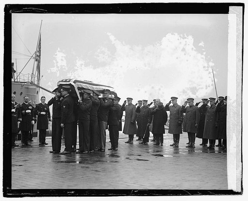 Arrival of body of unknown soldier, 11/9/21