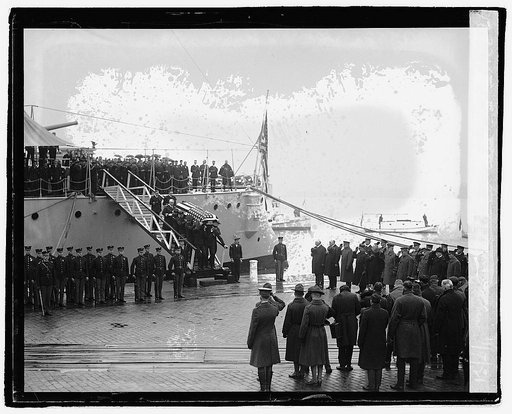 Arrival of body of unknown soldier, 11/9/21