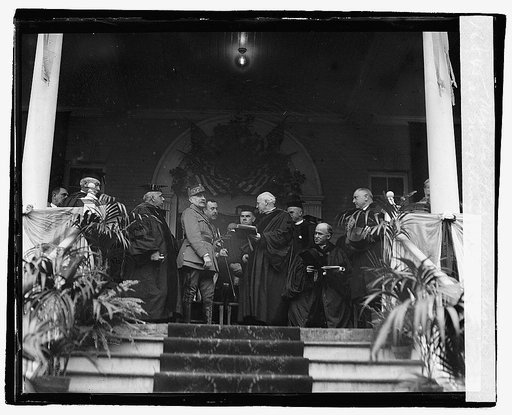 Marshal Foch receiving degree at Georgetown