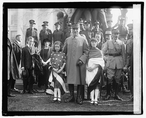 Marshal Foch ceremony at Lafeyette Statue