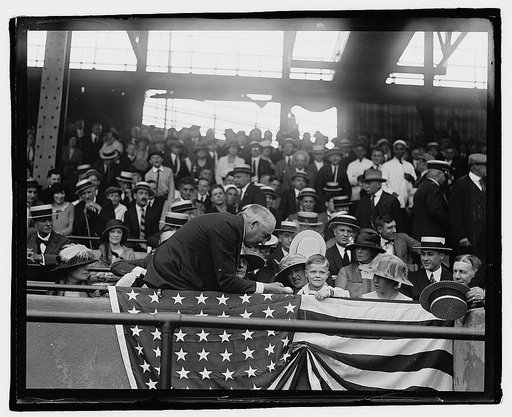 Harding at ball game
